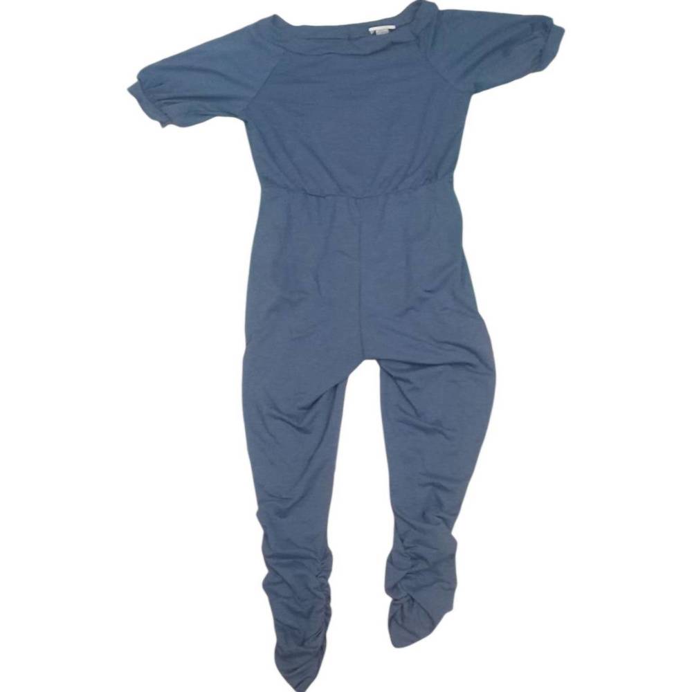NEW JANETTE PLUS women's solid jumpersuit in blue